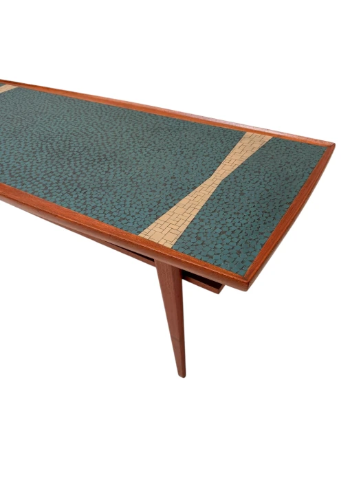 Mid-Century Modern Coffee Table with Mosaic Top by Berthold Muller, 1950s